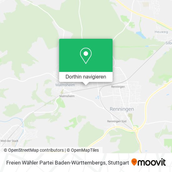 Freien Wähler Partei Baden-Württembergs Karte