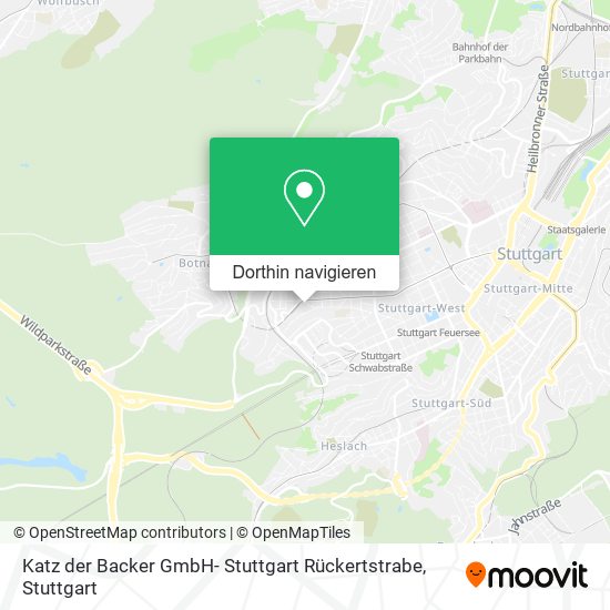 Katz der Backer GmbH- Stuttgart Rückertstrabe Karte