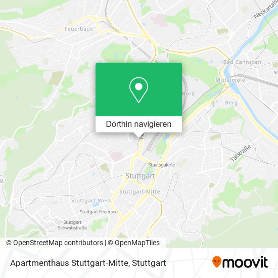 Apartmenthaus Stuttgart-Mitte Karte