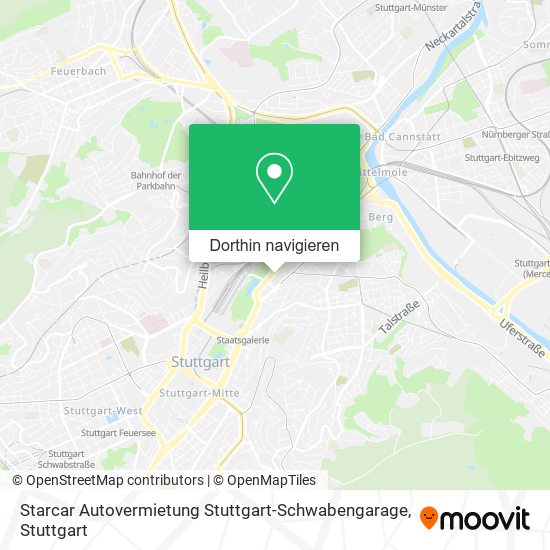 Starcar Autovermietung Stuttgart-Schwabengarage Karte