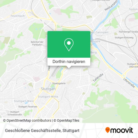 Geschloßene Geschäftsstelle Karte