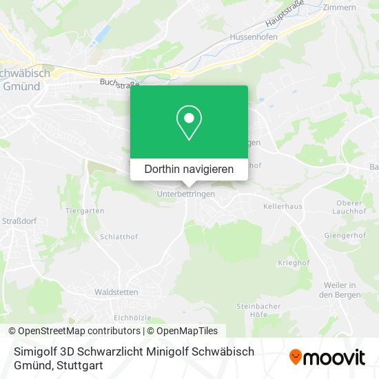 Simigolf 3D Schwarzlicht Minigolf Schwäbisch Gmünd Karte