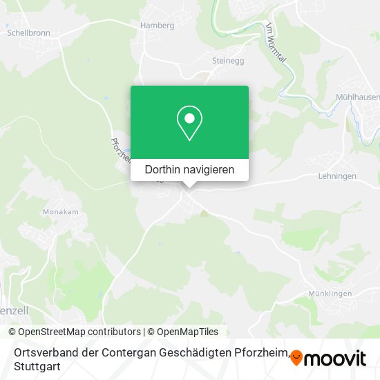 Ortsverband der Contergan Geschädigten Pforzheim Karte