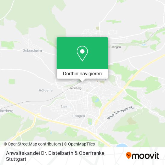 Anwaltskanzlei Dr. Distelbarth & Oberfranke Karte