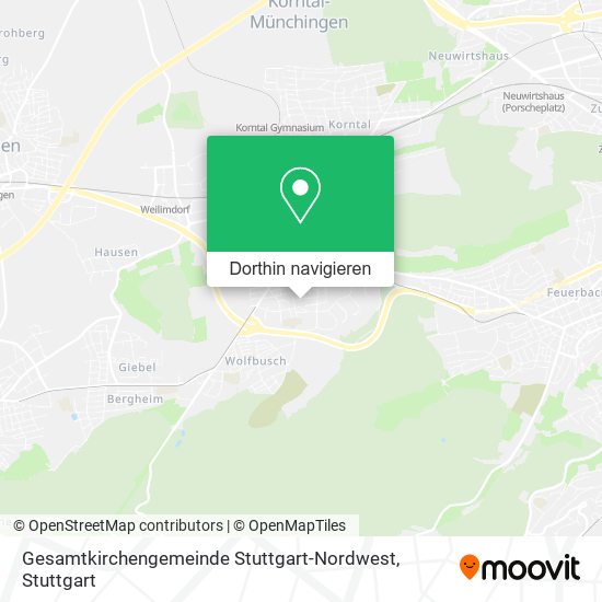 Gesamtkirchengemeinde Stuttgart-Nordwest Karte