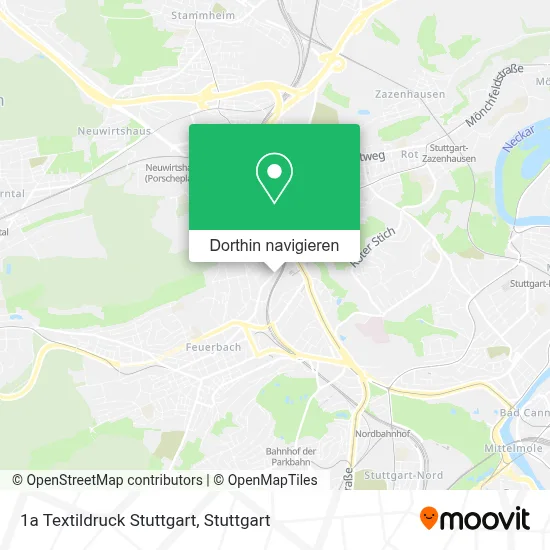 1a Textildruck Stuttgart Karte