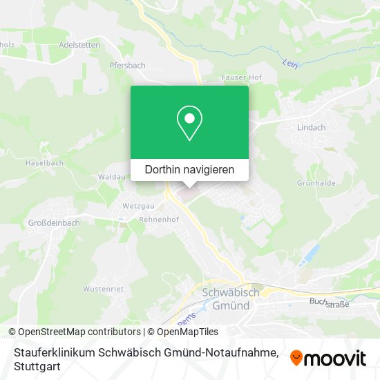 Stauferklinikum Schwäbisch Gmünd-Notaufnahme Karte