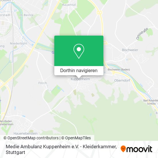 Medie Ambulanz Kuppenheim e.V. - Kleiderkammer Karte