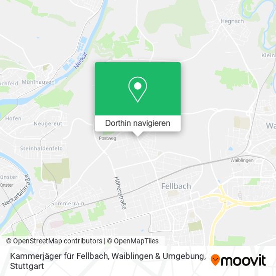 Kammerjäger für Fellbach, Waiblingen & Umgebung Karte