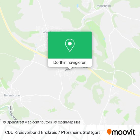 CDU Kreisverband Enzkreis / Pforzheim Karte