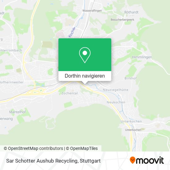 Sar Schotter Aushub Recycling Karte