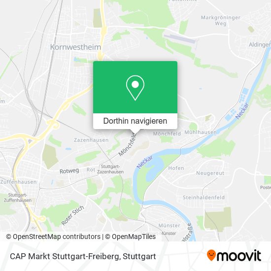 CAP Markt Stuttgart-Freiberg Karte