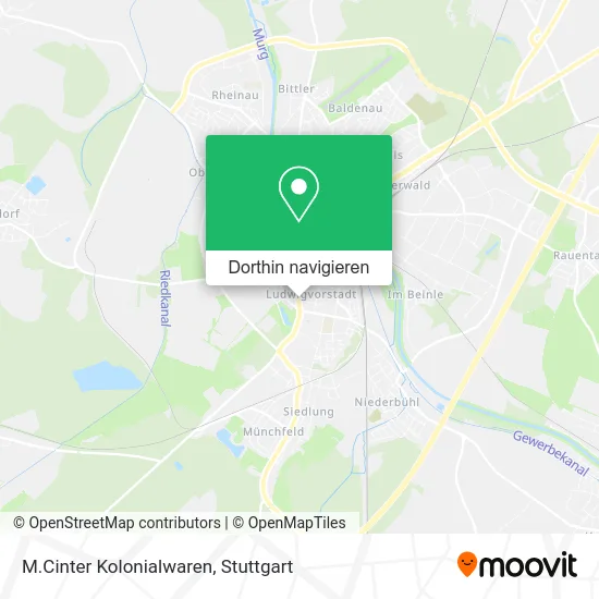 M.Cinter Kolonialwaren Karte