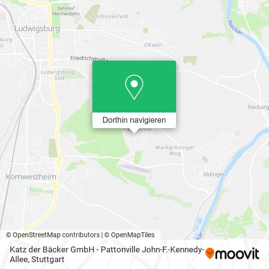 Katz der Bäcker GmbH - Pattonville John-F.-Kennedy-Allee Karte
