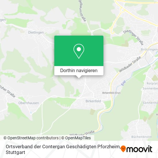 Ortsverband der Contergan Geschädigten Pforzheim Karte
