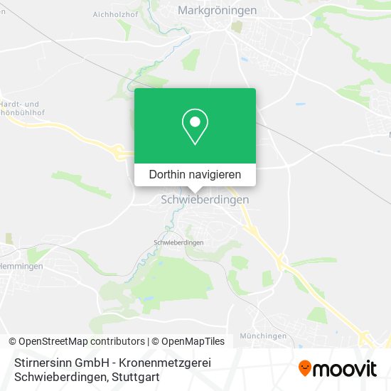 Stirnersinn GmbH - Kronenmetzgerei Schwieberdingen Karte