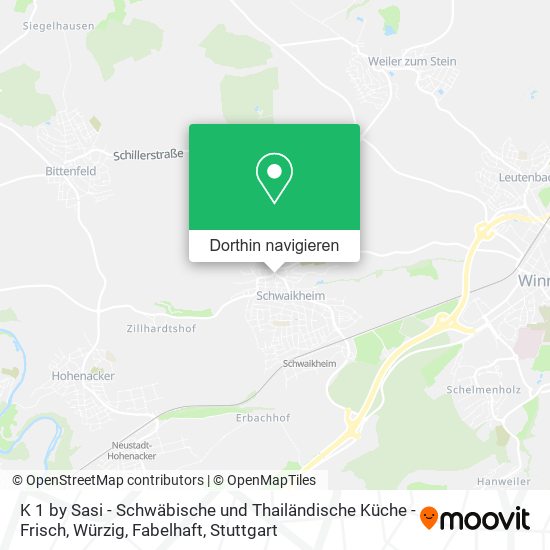 K 1 by Sasi - Schwäbische und Thailändische Küche - Frisch, Würzig, Fabelhaft Karte