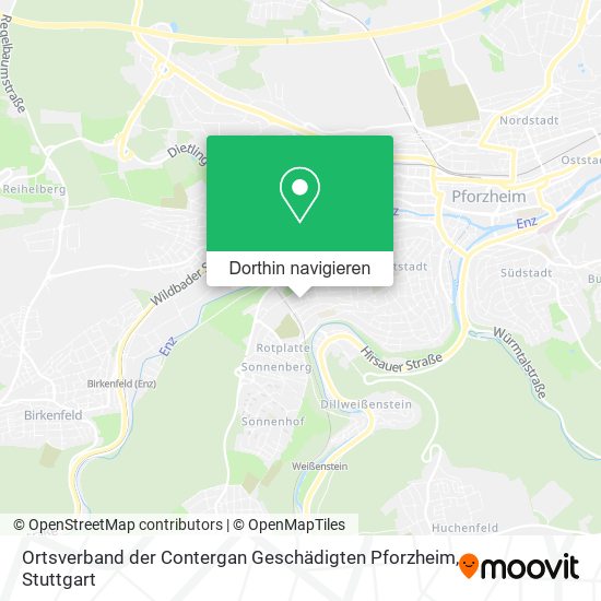 Ortsverband der Contergan Geschädigten Pforzheim Karte
