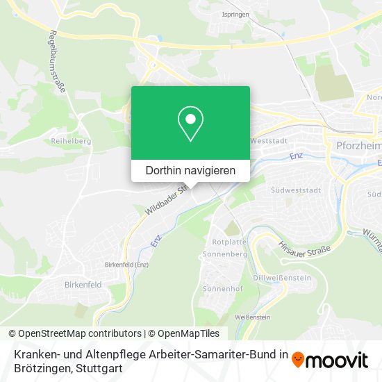 Kranken- und Altenpflege Arbeiter-Samariter-Bund in Brötzingen Karte