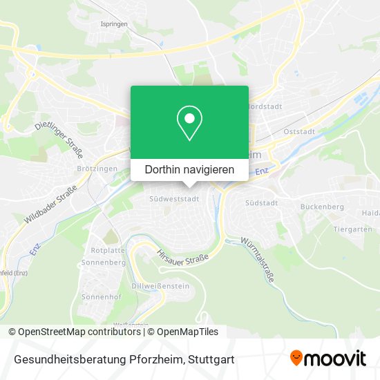 Gesundheitsberatung Pforzheim Karte