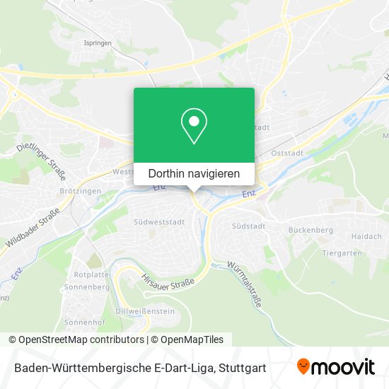 Baden-Württembergische E-Dart-Liga Karte