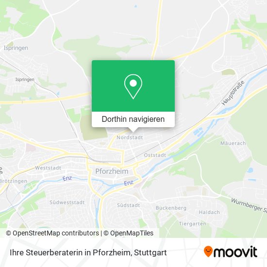 Ihre Steuerberaterin in Pforzheim Karte