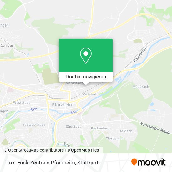 Taxi-Funk-Zentrale Pforzheim Karte