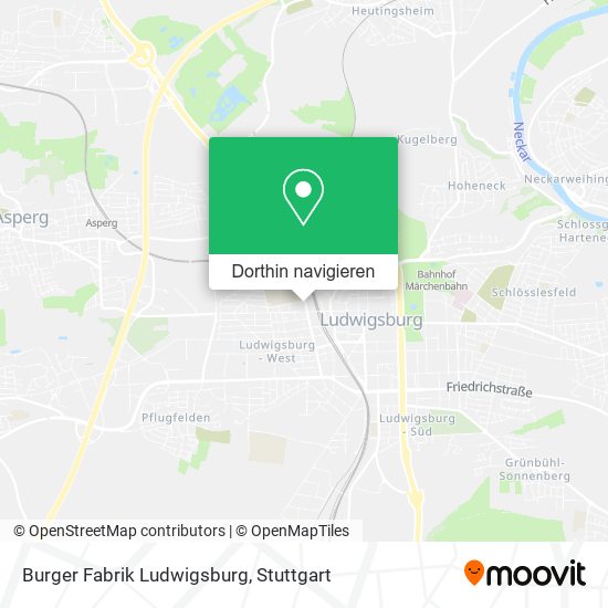 Burger Fabrik Ludwigsburg Karte