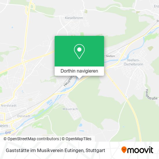 Gaststätte im Musikverein Eutingen Karte