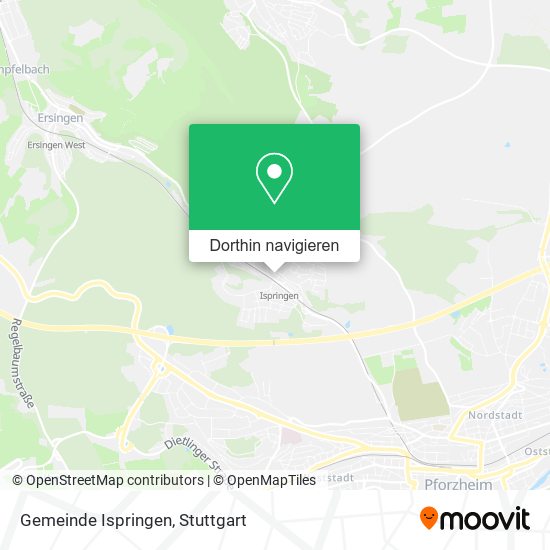 Gemeinde Ispringen Karte