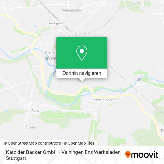 Katz der Backer GmbH - Vaihingen Enz Werksladen Karte
