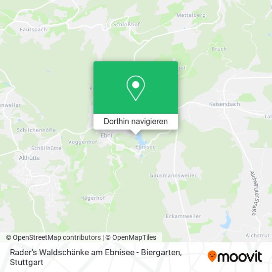 Rader's Waldschänke am Ebnisee - Biergarten Karte