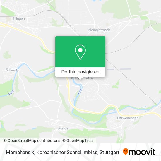 Mamahansik, Koreanischer Schnellimbiss Karte