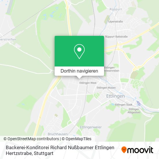 Backerei-Konditorei Richard Nußbaumer Ettlingen Hertzstrabe Karte