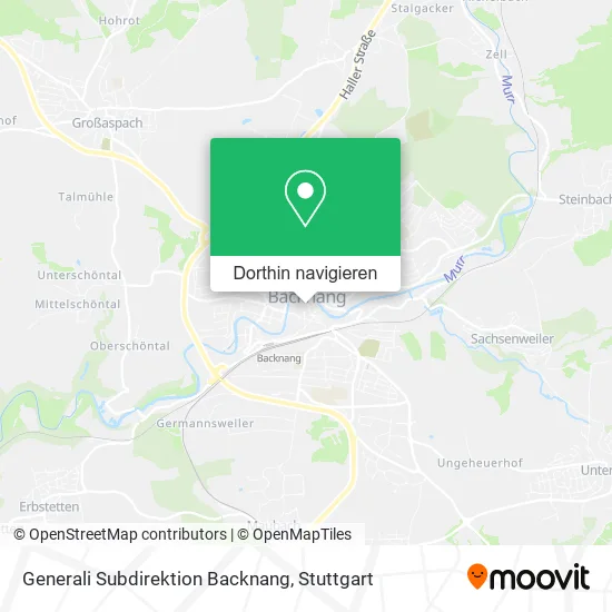 Generali Subdirektion Backnang Karte