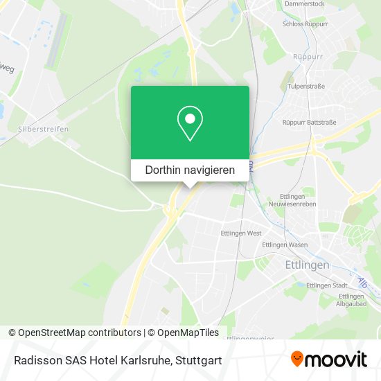 Radisson SAS Hotel Karlsruhe Karte
