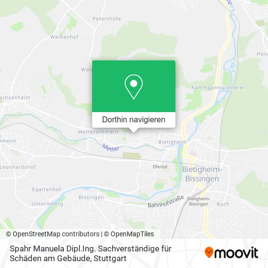 Spahr Manuela Dipl.Ing. Sachverständige für Schäden am Gebäude Karte