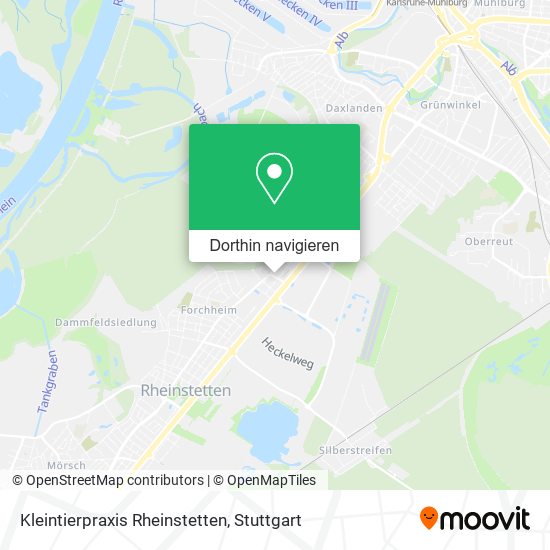 Kleintierpraxis Rheinstetten Karte