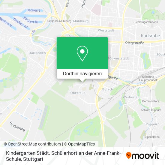 Kindergarten Städt. Schülerhort an der Anne-Frank-Schule Karte