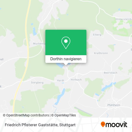 Friedrich Pfisterer Gaststätte Karte