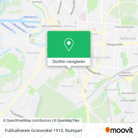 Fußballverein Grünwinkel 1910 Karte