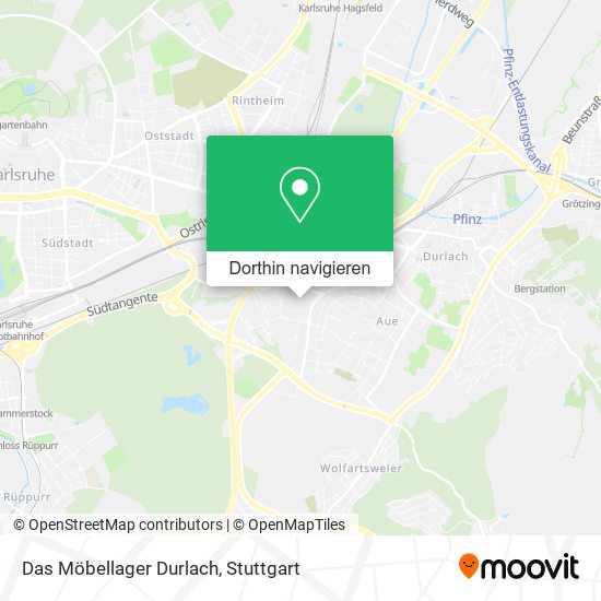 Das Möbellager Durlach Karte
