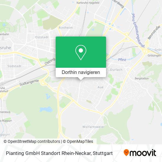 Pianting GmbH Standort Rhein-Neckar Karte