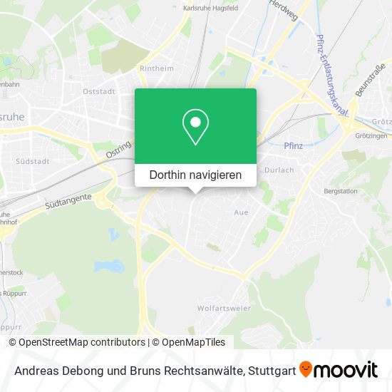 Andreas Debong und Bruns Rechtsanwälte Karte