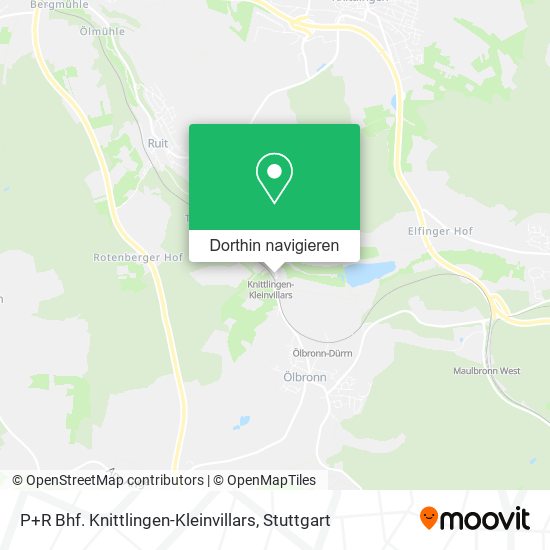 P+R Bhf. Knittlingen-Kleinvillars Karte