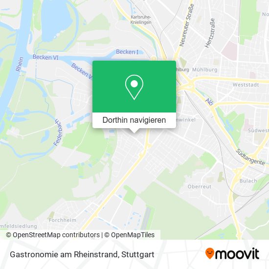 Gastronomie am Rheinstrand Karte