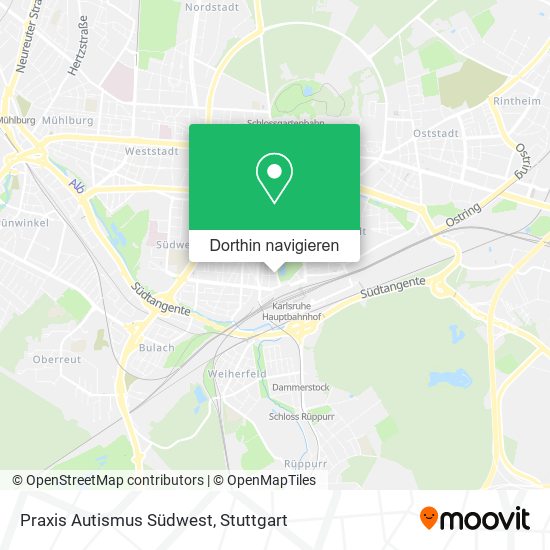 Praxis Autismus Südwest Karte