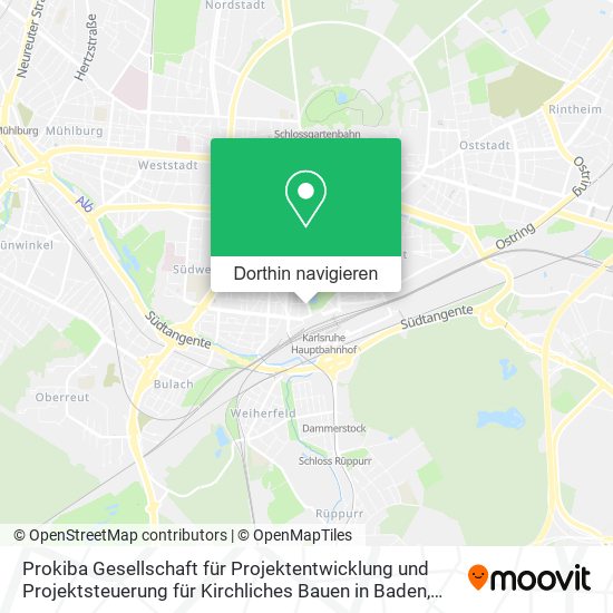 Prokiba Gesellschaft für Projektentwicklung und Projektsteuerung für Kirchliches Bauen in Baden Karte
