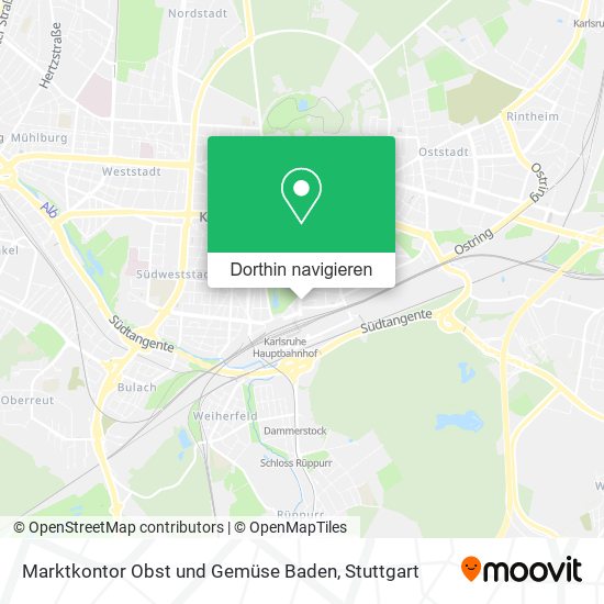 Marktkontor Obst und Gemüse Baden Karte