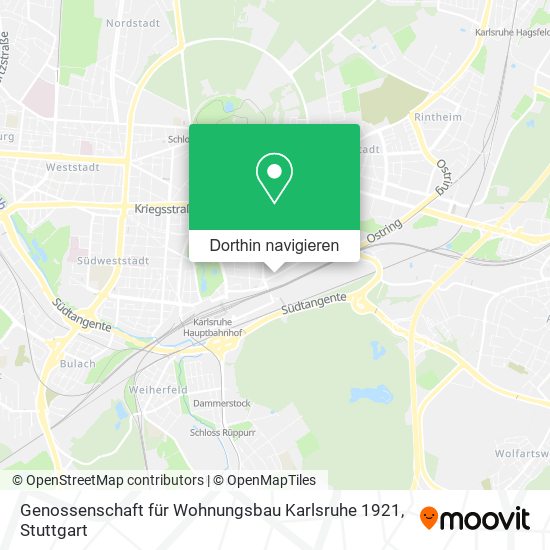 Genossenschaft für Wohnungsbau Karlsruhe 1921 Karte